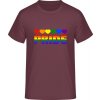 Pánske tričko s Dúhovým dizajnom Pride Purpurovočervená