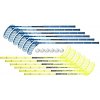Unihoc sada Gamer (12 hokejí + 6 loptičiek) - 87 cm - modrá/žlutá - oboustr.