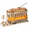 RoboTime drevené 3D puzzle Historická električka