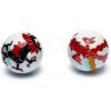 Authentic - Čínske meditačné guličky (Baoding balls) Drak & Fénix biele - 3,5cm