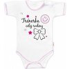 Baby Nellys Body krátky rukáv s vtipným textom Trenérka celé rodiny