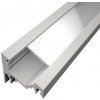 Hliníkový profil rohový pre LED pásy ROHOVÁ, 20x16mm - Biela Typ krytky: Bez krytky