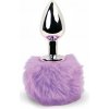 Feelztoys - Bunny Tails Butt Plug Purple - Análny Kolík , Chvost