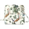 Vera Pelle Kožená malá dámska crossbody kabelka s motívom vtáčikov