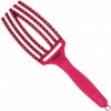Olivia Garden Finger Brush kefa na vlasy masážna 6-radová stredná Hot pink