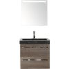 Kúpeľňová zostava Sanox Seville prírodný kameň zrkadlo 60 cm tabacco s LED