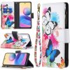Peňaženkové kožené puzdro DRAWING na Xiaomi Redmi Note 10 5G - Two Butterflies