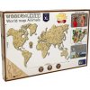 WOODEN CITY Drevená mapa sveta ZOO XL (120x80cm)