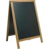 Ponuková stojanová A-tabuľa DELUXE 85x55 cm, lakovaná teak, 1ks