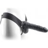 Duté pripínacie dildo s postrojom Toyz4Lovers Real Rapture 8″ čierne, unisex strap-on postroj s dildom 20,5 x 5 cm