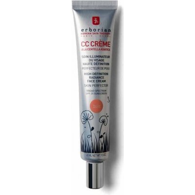 Erborian CC Crème Centella Asiatica rozjasňujúci krém pre jednotný tón pleti SPF25 veľké balenie Doré 45 ml