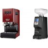 Gaggia New Classic E24 BC, red + Eureka Atom 60, black