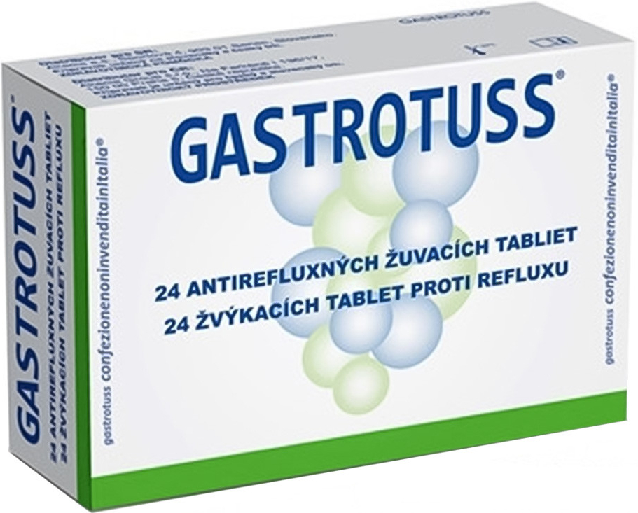 Gastrotuss tabliety žuvacie antirefluxné 24 ks