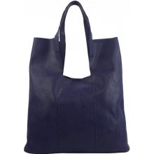 Barebag Veľká tmavo modrá shopper dámska kabelka s crossbody vo vnútri
