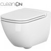 Cersanit CASPIA WC misa závesná CleanOn 36,5x54cm+sedátko SoftClose EasyOff,Biela K701-103 K701-103