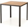 Halmar Záhradný stôl Warren - štvorec, hnedá / čierna