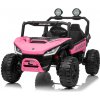 Elektrické autíčko T-REX Ride 4x4 Dvojmiestne 24V, ružové, MP3 Prehrávač s USB/AUX vstupom, Pohon 4x4, Lítiová Batéria, Odpruženie, Diaľkový ovládač, LED Svetlá