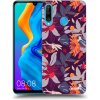 Picasee silikónový prehľadný obal pre Huawei P30 Lite - Purple Leaf