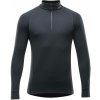 Vlnený rolák s dlhým rukávom Devold, DUO ACTIVE MAN ZIP NECK čierna S
