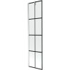 Mexen Next, vaňová zástena 1-krídlová 50 x 150 cm, fixné krídlo, 6 mm číre sklo s čiernym vzorom, chrómový profil, 895-050-000-00-77-01