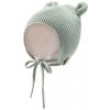 STERNTALER Čiapka pletená GOTS na zaväzovanie podšitá s uškami zelená uni veľ. 47 cm - 9-12 m 4702430-270-47