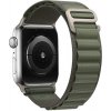 eses Alpský ťah tkaný nylónový remienok pre Apple Watch 42 mm/44 mm/45 mm/46 mm/49 mm Farba: zelená
