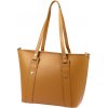Luka 24-021 hnedá dámska kožená taška cez rameno, shopper 39 x 27 x 10 cm