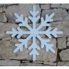 DECOLED Vianočná ozdoba snehová vločka Wega 50 cm, plastová vonkajšia