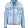 Build Your Brand pánska džínsová bunda BY312 New Light Blue Washed
