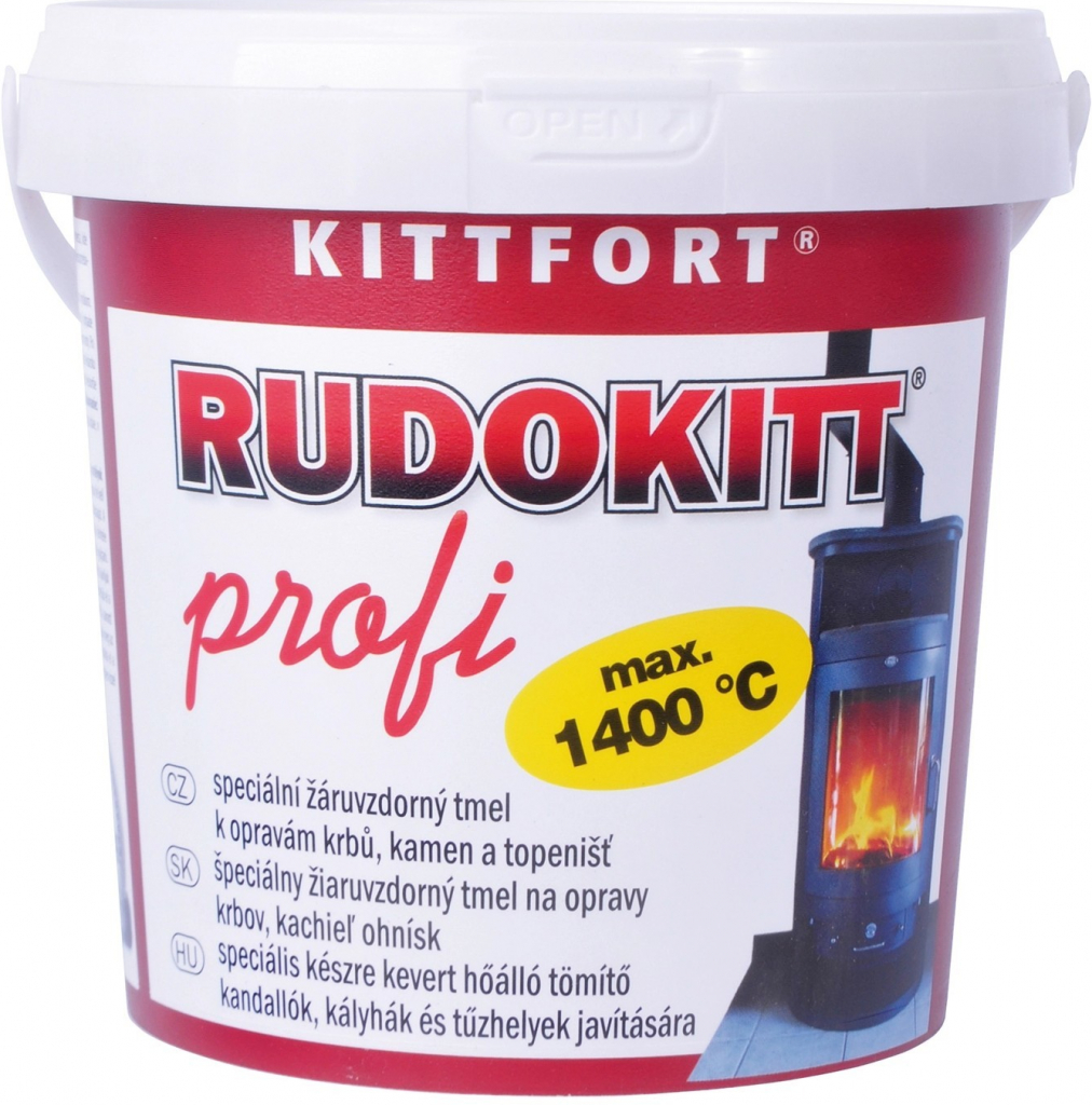 KITTFORT Rudokitt žiaruvzdorný tmel 1,8 kg sivý