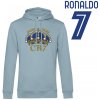 Superfutbal Mikina s kapucňou CR7, svetlomodrá Veľkosť: XS