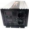 HOULI Napájací menič 12V na 230V, 4000W/8000W, čistá sínusoida, 2 zásuvky HPZD0040U 12V/50Hz/230V/EU