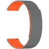 Techsuit – remienok na hodinky 18 mm (W074) pre Huawei Watch GT 4 (41 mm) / W1 / Honor Watch S1 / Garmin Venu 2S / Vivoactive 4S – sivooranžový