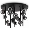 Ideal Lux 328386 PERLAGE stropné svietidlo 18xG9 D750mm čierna, dymová