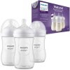 Avent flaša Natural Response 260 ml priehľadná cumlík pre podporu rytmu pitia 1x3 ks