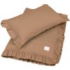 COTTON & SWEETS Posteľná bielizeň s volánikmi 100x135 Simply Glamour - Chocolate
