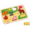 Janod Drevené vkladacie puzzle pre najmenších Farma Chunky