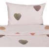 Takoy Bavlnené obliečky do postieľky 135x100 cm farebné srdiečka-HT-00883 | 100 x 135 cm