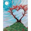 zuty Maľovanie podľa čísel - Krík na kopci v tvare srdca, 40x50 cm, bez rámu a bez vypnutia plátna (8596530032243)