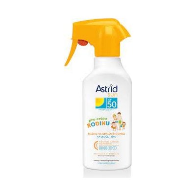Astrid Sun mlieko na opalovanie v spreji OF 50 pre celú rodinu 270 ml