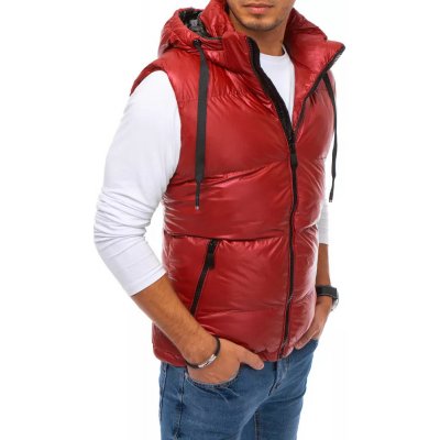 Dstreet pánska lesklá prešívaná vesta s kapucňou POLO červená tx3916 od  25,82 € - Heureka.sk