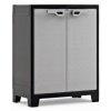 Keter Titan Low 610732 - Bezúdržbová skriňa pre multifunkčné využitie,2-dverová, 2 poličky, nosnosť 30kg/polička, plast čiern