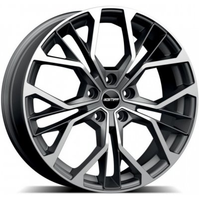 GMP MATISSE 7x17 4x100 ET45 matt anthracite diamond