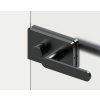 Zámok na sklenené dvere MP VM - TOTAL GLASS (BS - Čierna matná), kľučka-kľučka, WC kľúč, MP BS (čierna mat)