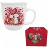 Jumbo Valentínska šálka mačky 650 ml v darčekovej krabičke (šálka so dekórom Cats love)