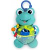 Baby Einstein hračka aktívna na C krúžku korytnačka Neptune’s Sensory Sidekick 14x8x33 tyrkysová