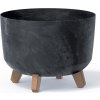 PROSPERPLAST Kvetináč GRACIA BETON EFFECT 33,9 cm antracit