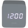 Karlsson 5982GY dizajnové LED hodiny s budíkom sivá, 7 cm