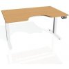 Hobis Pracovný stôl Motion Ergo, PO, 2S, 140x70,5-120,5x90 cm, buk/biela