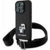 Karl Lagerfeld Puzdro Karl Lagerfeld Saffiano Karl&Choupette Metal Pin Cbdy Strap Na Iphone 16 Pro Max - Čierne